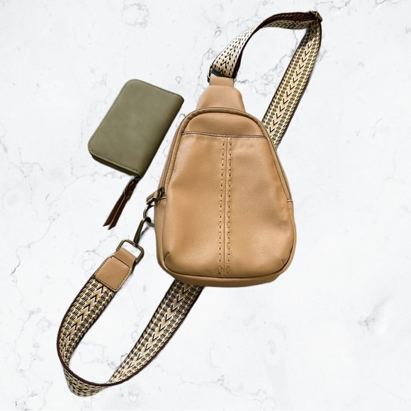 a.n.a. Cross Body Sling Bag & Universal Thread, Olive Green Wallet - Picture 1 of 8